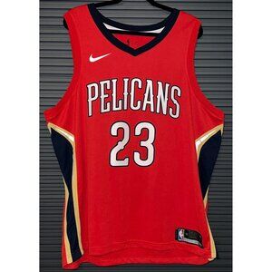 Nike Pelicans Anthony Davis #23 Red NBA Swingman Jersey Mens Size 56